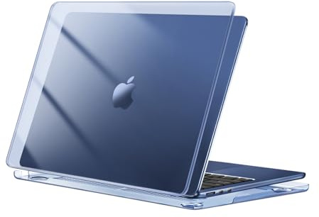 MOSISO Custodia Compatibile con MacBook Air 13 Cover M5 M4 M3 M2 2026 2025 | Protezione Case per MacBook Air 13,6 pollici 2024-2022 A3449 A3240 A3113 A2681, Cristallo Mezzanotte