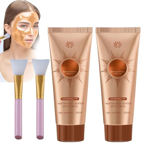 Parowu Aufhellende und Fleckenentferner Gesichtsmaske,Aufhellende Kräutermaske,Herbal Spots Peel Off Gesichtsmaske,Anti Falten Peel Off Gesichtsmaske,Tiefenpflege&Porenverengung,für Alle Haut (2PC)