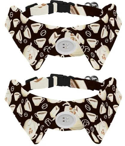 2 Pcs Cat Dog Bow Tie, Adjustable Pet Collar Bowtie Tux Formal Neck Tie for Boys Girls Puppy Kitten Wedding Birthday - Porcelain Teapot and Tea cup