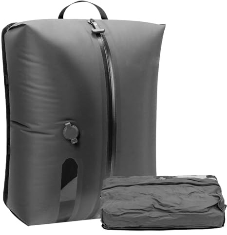 Sacchetti sottovuoto per vestiti da viaggio, sacchetti a compressione per valigia/zaino/bagaglio a mano, IP67 chiusura lampo ermetica, impermeabile, salvaspazio e zaino sottovuoto
