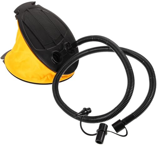SOLUSTRE Luftpumpe Für Bälle Und Aufblasbare Gegenstände Tragbare Fußpumpe Mit Flexiblen Schlauch Und Mehreren Düsen Für Müheloses Aufpumpen
