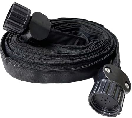 Manguera De Riego Plana - Manguera Exudante para Riego,15 Metros Antifugas Doble Capa Antitorceduras Tubería Extensible para Césped Invernadero Parterres Plantas Exteriores