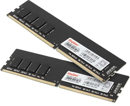 KingSpec Mémoire RAM DDR4 Kit 16 Go (2x8 Go) 3200 MHz pour PC de Bureau – 288-Pin DIMM CL18 1,35V Compatible Intel et AMD