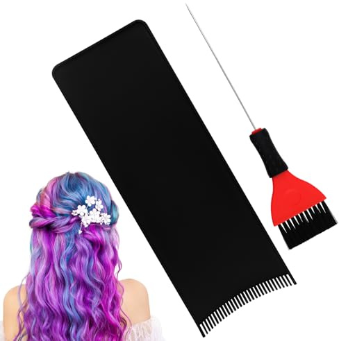 Balayage Board with Teeth - 2-Pack Black Balayage Highlighting Paddle & Hair Dye Comb Brush Hair Highlighting Kit for Women Hairstylist Accessories - Easy to Clean, Sturdy, Lightweight