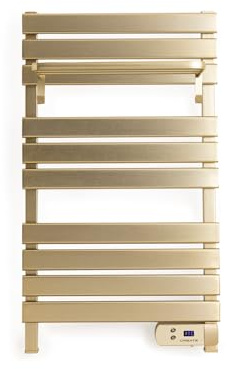 CREATE / Warm Towel 500 W/Radiatore Elettrico da Bagno Oro con ripiano, 96,9 x 55 x 5 cm, termostato, Basso consumo