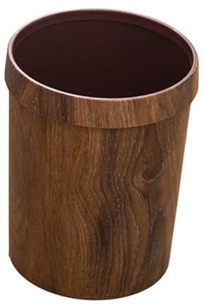Housoutil Poubelle Créative Rétro 10 L en Plastique Cuisine et Chambre | Facile à Nettoyer, Simple D’usage, Format Compact, Style Sobre, pour Intérieur Domestique et Rangement Discret