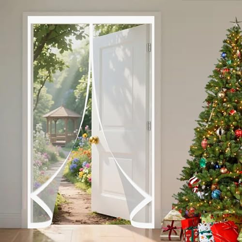Magnet Wärmeschutzvorhang 76 x 215 cm Winddichter Thermisch Winter, Wasserdicht Schalldämmender, Magnetischer Thermovorhang Magnet Tür für Küche Balkone, Schlafzimmer, A