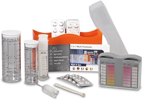 Lovibond 5 in 1 Multi Pooltester - Multipool-Tester von Tintometer - Chlor pH Cyanursäure Alkalität Calciumhärte - Robuste Kunststoffbox - Präzise Wasseranalyse