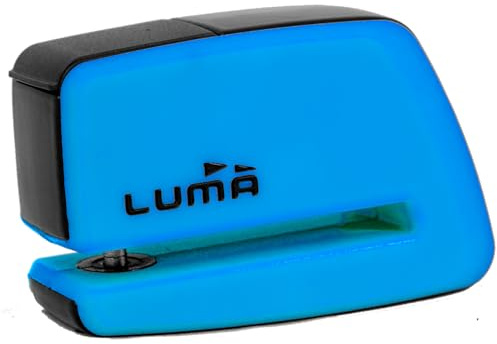 LUMA 91D Candado Antirrobo de Disco para Moto | Acero Endurecido | Alta Seguridad para Motocicletas y Scooters | Cerradura de Seguridad Luma (Azul)