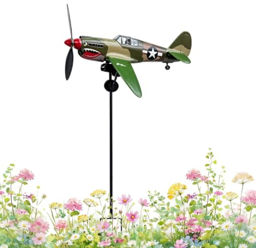 Girandola da Giardino in Metallo,Scultura 3D Storica | Banderuola Aereo per Giardino - per, Cortile, Terrazza, Fattoria, Spiaggia, Villetta, Recinzione