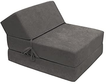 Mirjan24 Sofa Kevin mit Schlaffunktion, Schlafsofa, Bettsessel, Klappmatratze, Faltmatratze, Gästebett, Schlafcouch, Kinderzimmer (Alova 36)