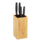 Relaxdays 10028872 Bloc Bambou Non Garni, Porte Bois, Rangement Universel 6 Couteaux, H x D 24x12 cm, Nature