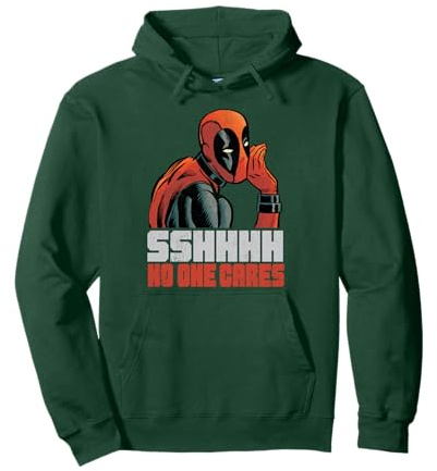 Marvel Deadpool SSHHHH No One Cares Whisper Pullover Hoodie