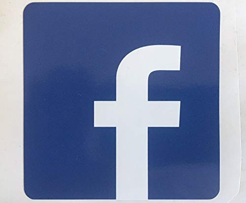 Facebook quadratischer Aufkleber für Auto, Transporter, Kofferraum, Fenster, Tür, 1 Stück