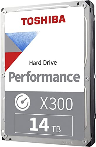 TOSHIBA X300 HDWR31EXZSTA - Disco Duro Interno de 3,5 Pulgadas para Rendimiento y Juegos, 14 TB, CMR SATA 6 GB/s, 7200 RPM, caché de 512 MB