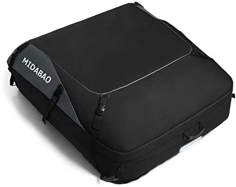 MIDABAO Auto Dachtasche Frachtträger, 25 Kubikmeter wasserdichte Dachgepäckträger + 6 Türhaken passend für alle Fahrzeuge mit/ohne Gepäckträger