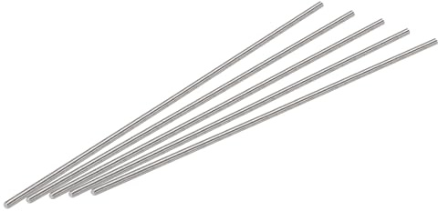 sourcing map 15Stk. volles Gewinde 304 rostfreier Stahl rechtes Gewinde Stange M3-0,5 Gewindesteigung M3 x 150mm