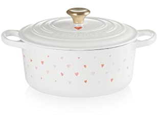 LE CREUSET - Cocotte Red. Evol. 22 Branca Corações 21177228451450