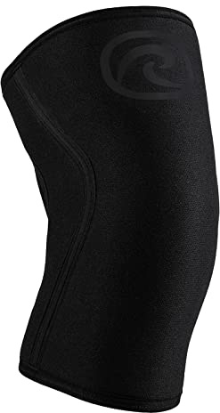 Rehband Power Max Kniebandage Kraftsport 7mm SBR/Neopren, wettkampfgeeignet, Knee Sleeves für Bodybuilding, Powerlifting, Crossfit & schweres Gewichtheben, Farbe:Carbon/Schwarz, Größe:S