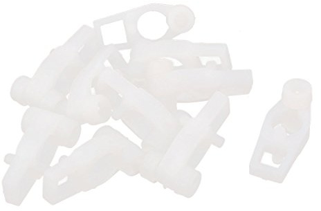 Ruilogod Cortina de plástico Planeador Pista Rodillos de Diapositivas de 7 mm de diámetro de Rueda 10pcs