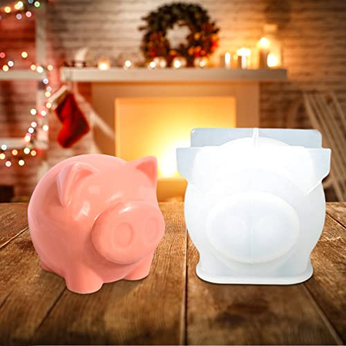 Gießformen Silikon, Silikonform Schwein, Silikonformen Für Beton, Gießformen Weihnachten, 3D Piggy Kerzen Seifenform, Zum Dekorieren Von Kuchen, Fondant, Pralinen Backform, Aromatherapie Wachskerzen