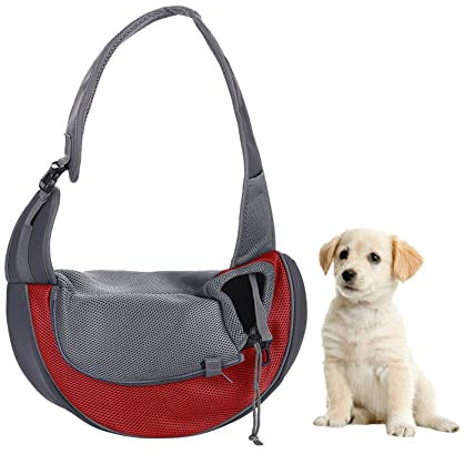 Tragetasche Hunde Tragetuch Haustier Katze Hundetragetasche Klein Transporttasche Hunde Katze Umhängetasche Reise Schultertasche Haustier Welpe Hundetasche Verstellbar Hundetragebeutel für Outdoor