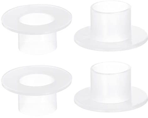 QUARKZMAN Cuscinetti Manicotto Flangiati Nylon 12x13,6x11,2mm Bianco 4pz | Boccole per Albero, per Applicazioni，12mm Foro 13.6mm OD 11.2mm Lunghezza
