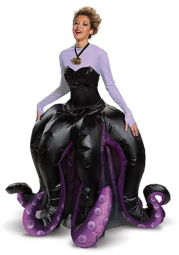 Ursula aufblasbares Prestige-Kostüm für Erwachsene, offizielles Disney Die kleine Meerjungfrau-Outfit, Violett, 5XL
