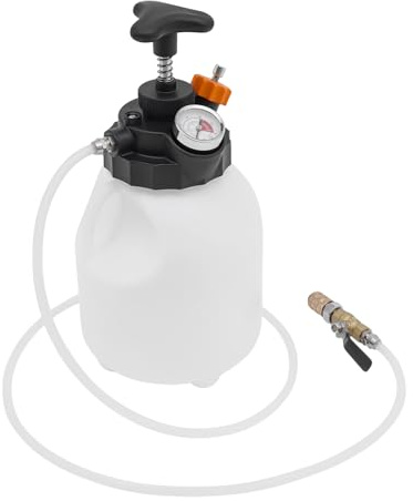 Lightakai Pneumatische Getriebeölpumpe, 3-Liter-Pumpenwerkzeug Manuelles Getriebeflüssigkeit Getriebeölfüllsystem mit 12 Adaptern und 1.5m Schlauchlänge Für Werkstätten, Ölwechselzentren