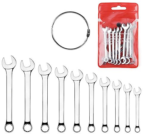 Ldirect Mini Wrench Ausrüstung Schlüsselsatz Gabelschlüssel Kombischlüssel Kleiner Schlüsselsatz, Metrisch und SAE (SAE) No