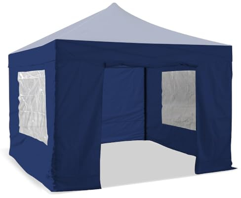 TERRE JARDIN Lot de 4 Murs pour tonnelle Pliante Pro 3 x 4,5 m | Lot de 4 murs en polyester 260 g/m² enduit PVC, imperméable, fixation zip et scratch, pour tonnelle pliante pro 3 x 4,5 m