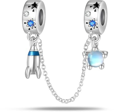 LIGHTDOG Chaîne de Sécurité en Argent 925 Charm Love Lock Chain Ladies Gift pour Bracelets Européens et Bracelets Pandora