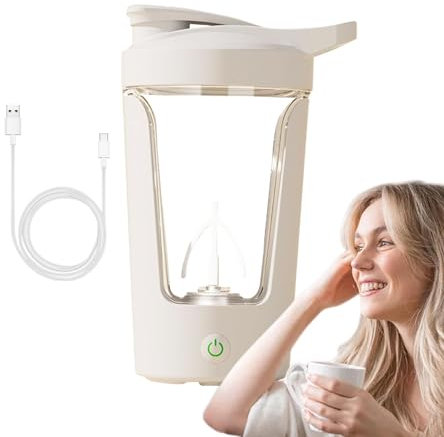 Frullatore portatile per proteine e frullatori, shaker personale, shaker elettrico, frullati proteici e frullati sostitutivi per i pasti, per uomini e donne, in una bottiglia shaker sicura