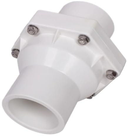 AQXYYWEI Clapet anti-retour for lavabo de cuisine, prévention du reflux en plastique blanc, plaque rabattable en ligne, Anti-odeur, clapet anti-retour d'insectes(40mm)