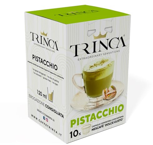 Caffè Trinca PISTACCHIO Compatibile 80 capsule Nescafè®* Dolce Gusto®* 8 confezioni da 10 capsule