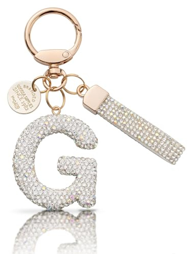 Schlüsselanhänger Buchstabe Glitzer Anhänger Schlüsselbund Keychain | Personalisierter Dekoration: Keychain für Schlüssel, Taschen und Rucksäcke als modisches Accessoire und Geschenk