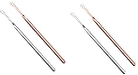 FRCOLOR 4stücke Ohrreiniger Tragbare Metall Ohrlöffel Effektiven Entfernung Von Ohrenschmalz Für Erwachsene Langlebig Und Hygienisch Für Persönliche Pflege