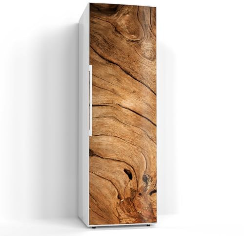 DEQORI Magnetfolie für Kühlschrank 60x190 cm | Motiv Detaillierte Holzmaserung | dekorative Magnetmatte Gefrierschrank Schutz | Magnet Deko-Folie selbstklebend, magnetisch & wasserabweisend