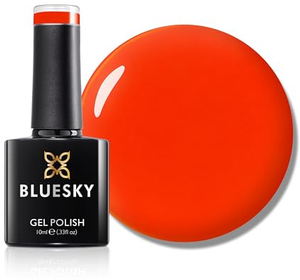 Bluesky Gel Nail Polish 10ml, Sunset Blaze - AW2422, Red Gel Nail Polish for 21 Day Manicure, Professional, Salon & Home Use, Requires Curing Under LED UV Nail Lamp