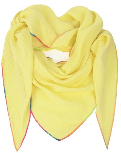 Gloop Damen XXL Dreieckstuch Halstuch Schal Ohne Kratze an Haut Herbstschal Sommerschal dünner Leichter Schal,Made in Italy