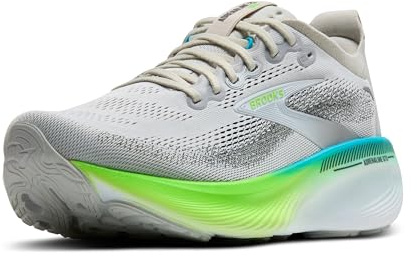 Brooks Men’s Adrenaline GTS 25 Supportive Running & Walking Shoe - Oyster/Green Gecko/Blue - 8 Medium