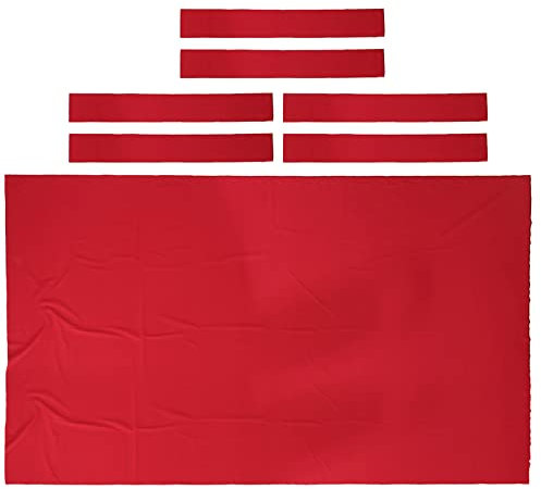 KLYDBMYT Professioneller 9 Fuß Billardtisch Filz + 6 Filzstreifen, Billard Snooker Tuch Filz Snooker Indoor Sportspieltischdecke für 9 Fuß Billardtischdecke Zubehör