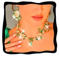 Fashband Strass-Schmuckset, grüne Perle, Brautschmuck, Hochzeit, Halskette, Kristall, Ohrringe, Abschlussball-Accessoires für Frauen