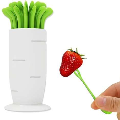 30 PCS Fourchettes, Pic Aperitif, Ensemble de fourchettes à fruits carottes, Fourchettes à fruits et à salade, Fourchettes à Dessert, Fourchettes à Cocktail, Mini fourchettes (Radis Blanc)