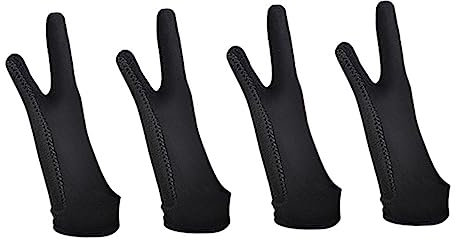 Operitacx 2pairs Artist Drawing Glove Two-Finger Tablet Sketching Glove for Digital Painting