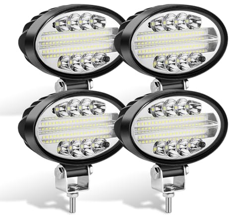 SKYWORLD 4x Faro de Trabajo Ovalado, 5.5 Pulgadas 14 cm 20W Foco de Coche