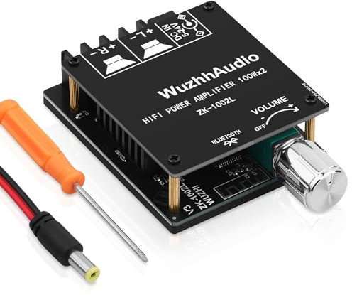 Amplificador HiFi con Bluetooth 5.0, ZK-1002L 2.0 Canal 100W X 2 Stereo Audioverstärkker Modul MiniLeistungsungsverstärker-Empfänger DC 5-24V DIY Lautsprecherkit