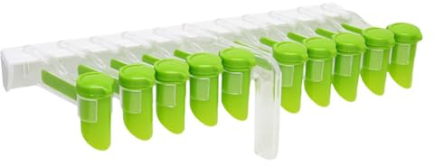 Qumiuu Organizer per spezie, cucina, senza foratura, rimovibile, per snack alimentari, frigorifero a casa