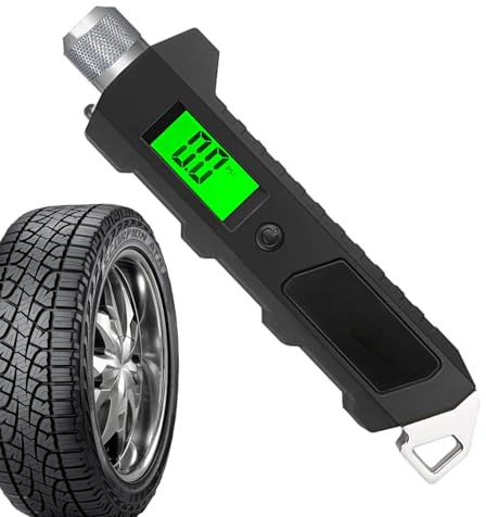 Manometro Digitale - Misuratore di Pressione Digitale | Impugnatura Antiscivolo Display Retroilluminato Per Camion Auto Moto Manutenzione Viaggio