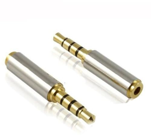 KIRVOS 2 Stück 3.5mm Stecker auf 2,5mm Buchse- Kopfhörer-Stecker-Adapter Aluminiumlegierung, 3.5mm Headphones Adapter für Kopfhörer, Handy, Headset, Mikrofon